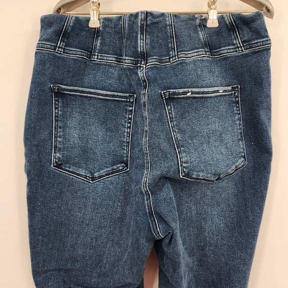 Good American High Rise Skinny Jeans Mega Compression Womens Size 18 Dark Wash - Picture 5 of 8